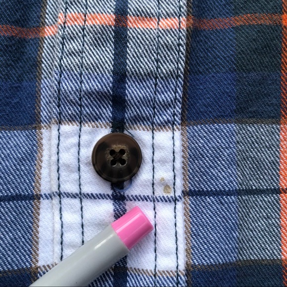 Duluth Trading Company Plaid Button Shirt Dual Pocket Men L Trim Fit Cabincore - Picture 11 of 11